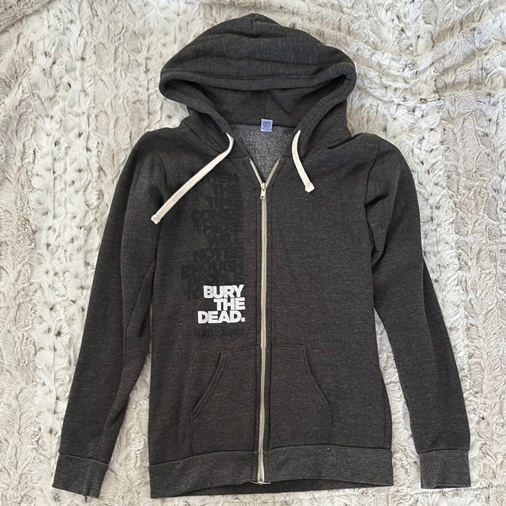 Unisex Flag Nor Fail Bury The Dead Dark Gray Zip-Up Hoodie